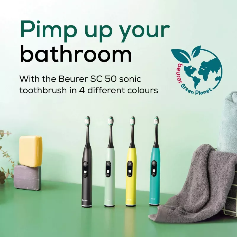 Elektriskā skaņas zobu suka Beurer Splashy lemon SC50 SC50LEMON
