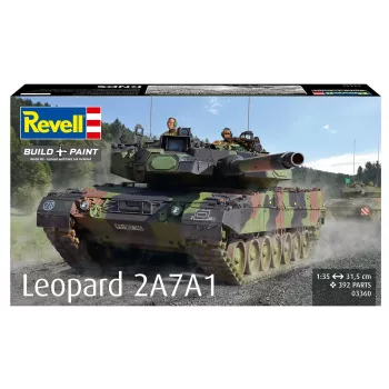 Plastmasas modelis REVELL Leopard 2A7A1 militārā tanka komplekts (mērogs nav norādīts)
