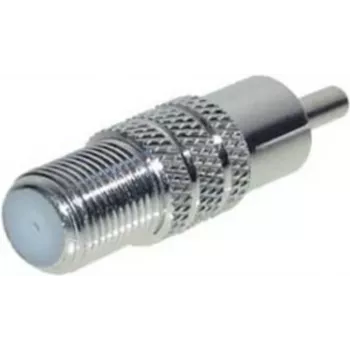 Adapteris F‑male ligzda uz RCA‑male spraudnis ShiverPeaks 85326 — koaksiālā F savienotāja pārveidotājs uz RCA audio/video adapteri