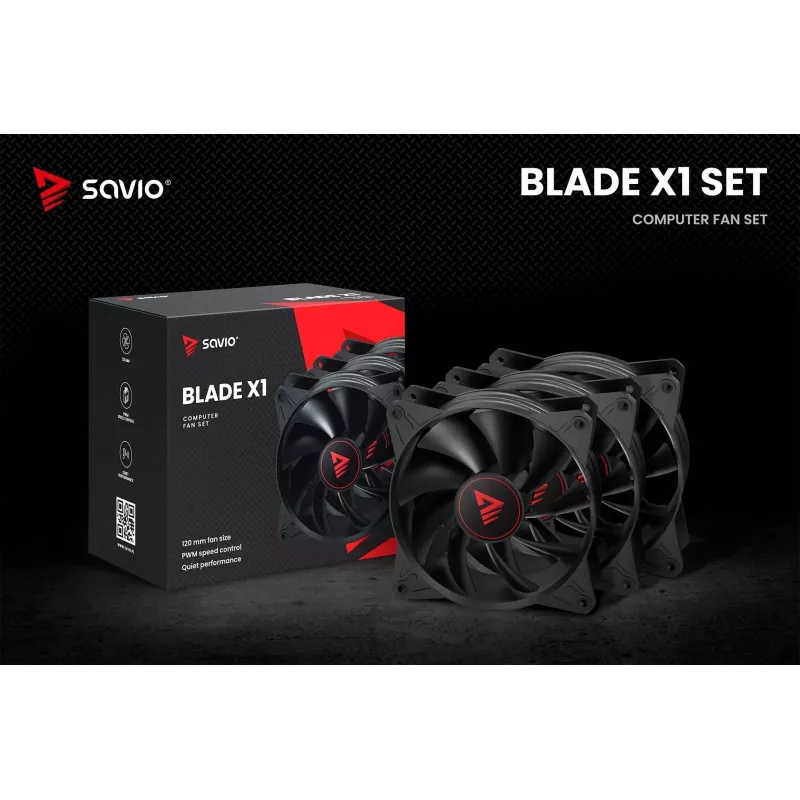 Viss-vienā šķidruma dzesētājs SAVIO BLADE SET 120 mm ventilators 1800 RPM 32 sone Melns