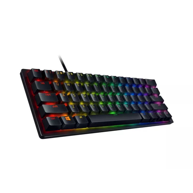 Razer Huntsman Mini 60% Gaming tastatūra Opto-Mechanical Purple Switch RGB LED gaisma NORD vadu