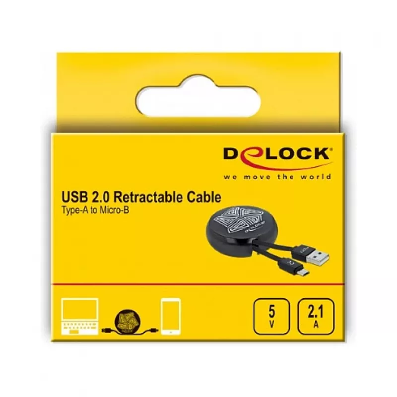 USB 2.0 Type-A uz Micro-B kabelis DeLOCK 85818