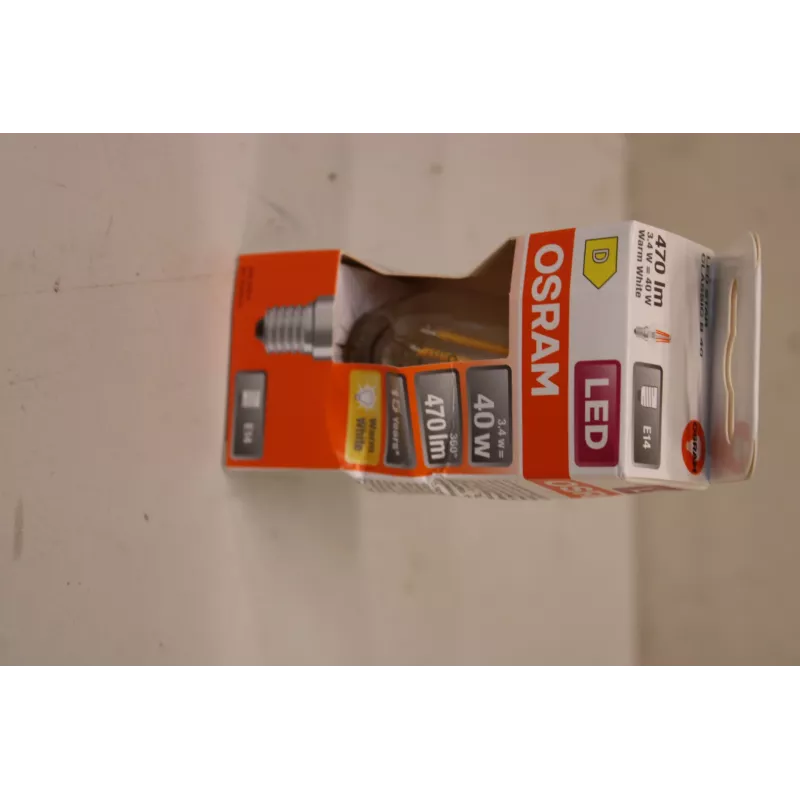LED spuldze Ledvance Parathom Classic Filament 3.4W E14 2700K — silta balta (neaptumšojama) — bojāts iepakojums