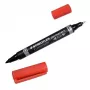 Pastāvīgais marķieris Staedtler Lumocolor Duo Smalks/Lodes gals Sarkanā krāsā