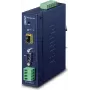 Planet rūpnieciskais RS-232 -422 -485 uz IP pārveidotājs - 1x COM - 1x 100Base-FX -SFP - 9-48VDC - -40-+75