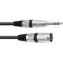 XLR–6,3 mm adaptera kabelis Omnitronic 30225195 — 1× XLR tēviņš uz 1× 6,3 mm ligzda