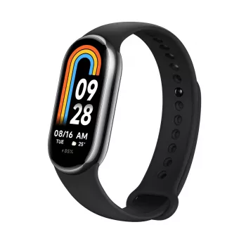 Xiaomi Smart Band 8 Melns, fitnesa izsekotājs, Bluetooth 5.1, 190mAh, 1.62, 5 ATM, akselerometrs, PPG sensors, žiroskops