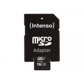 Intenso Performance - Zibatmiņas karte (microSDHC/SD adapteris iekļauts) - 16 GB - UHS-I U1 / Class10 - microSDHC UHS-I