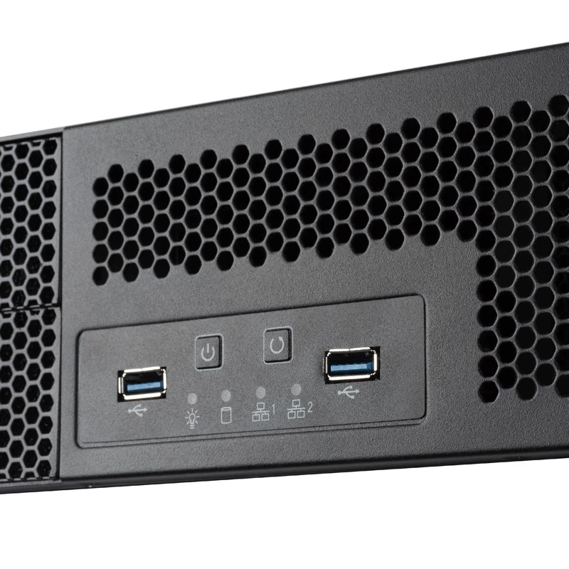 SilverStone RM23-502 Rackmount Server Chassis, ATX, USB 3.0 - 2U - Melns