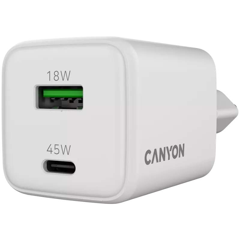 Charger Canyon CU45AC 45W Universal balta AC Fast Charging Indoor