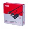 UNITEK Y-278 USB kabelis USB 2.0 10 m 2 x USB A USB A melns