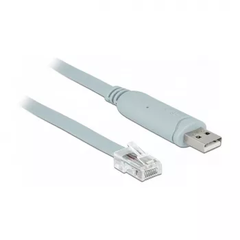 Seriālais kabelis DeLOCK 63920 USB 2.0 Type-A RJ45 pelēks 0,5 m