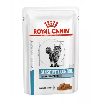 Mitrā kaķu barība Royal Canin Sensitivity Control vistas gaļa ar rīsiem, pieaugušiem kaķiem, 12 x 85 g, 79,4% mitrums
