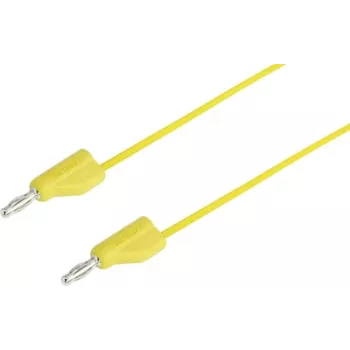 VOLTCRAFT Testa vads [Spraudnis 4 mm - Spraudnis 4 mm] 2 m Dzeltens MSB-300 (MSB-300-3-GB)