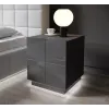 Naktsgaldiņa lampa Cama Meble REJA — virsmas montāžas balta LED, maiņstrāvas barošana