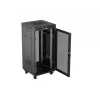 Rack cabinet LANBERG FF01-6624-23BL 24U freestanding 19 inch 600×600 mm IP20 Melns