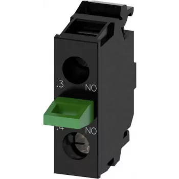 Siemens 3SU14002AA101BA0 - Skrūve - Melna - IP40 IP20 EAC UL cUL - Maiņstrāva - Līdzstrāva - 5 - 500 V - 50 / 60 Hz