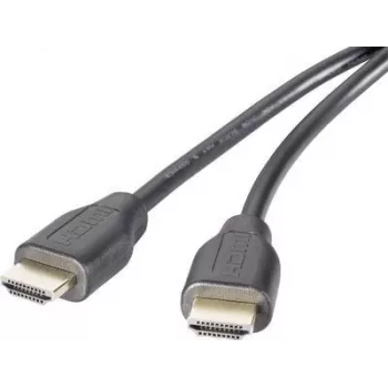 SpeaKa Professional HDMI kabelis 0,5 m Audio Return Channel, zeltīti kontakti, melns [1x HDMI spraudnis - 1x HDMI spraudnis] (SP-9024564)
