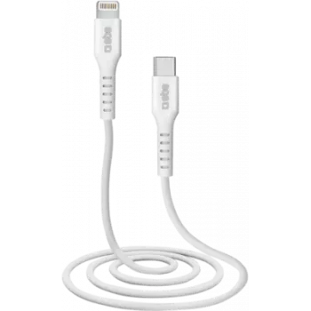 SBS TECABLELIGTC1W - 1 m - Lightning - USB C - Vīriešu - Vīriešu - Balts
