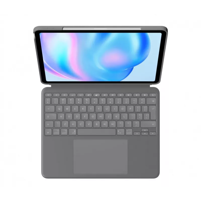 Logitech Combo Touch tastatūra QWERTY US International pelēka ar skārienpaliktni