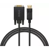 SAVIO DisplayPort–VGA (D-Sub) kabelis, 1,8 m, melns
