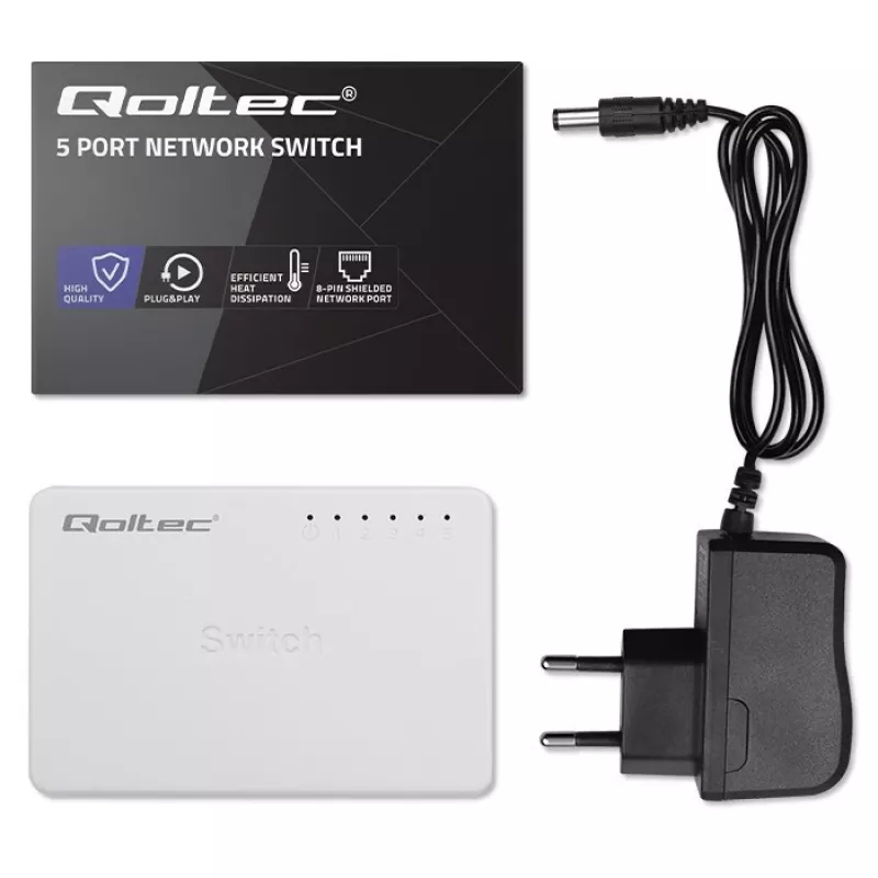 Tīkla slēdzis 5xRJ45 ports 100Mbps LAN