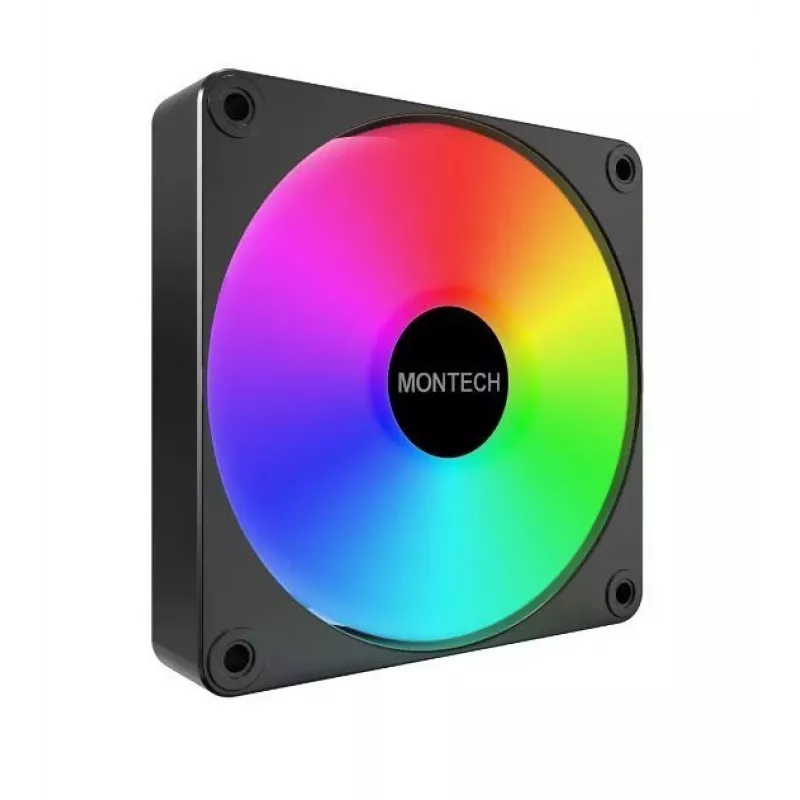 Montech GF120 V2 ARGB datora korpusa ventilatora modulis 12 cm melns 3 gab.