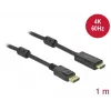 DeLOCK aktīvais DisplayPort 1.2 uz HDMI 4K 60 Hz kabelis 1 m
