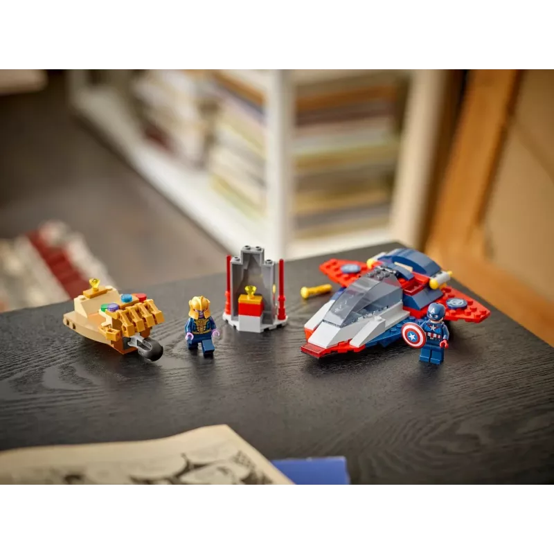 Konstruktoru komplekts LEGO Marvel Super Heroes Captain America Thanos 76319 — 107 detaļas, 2 minifigūras, vecums 4+