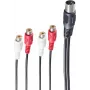 Audio kabelis ShiverPeaks BS10231 0,2 m DIN (5-pin) 4 x RCA melns