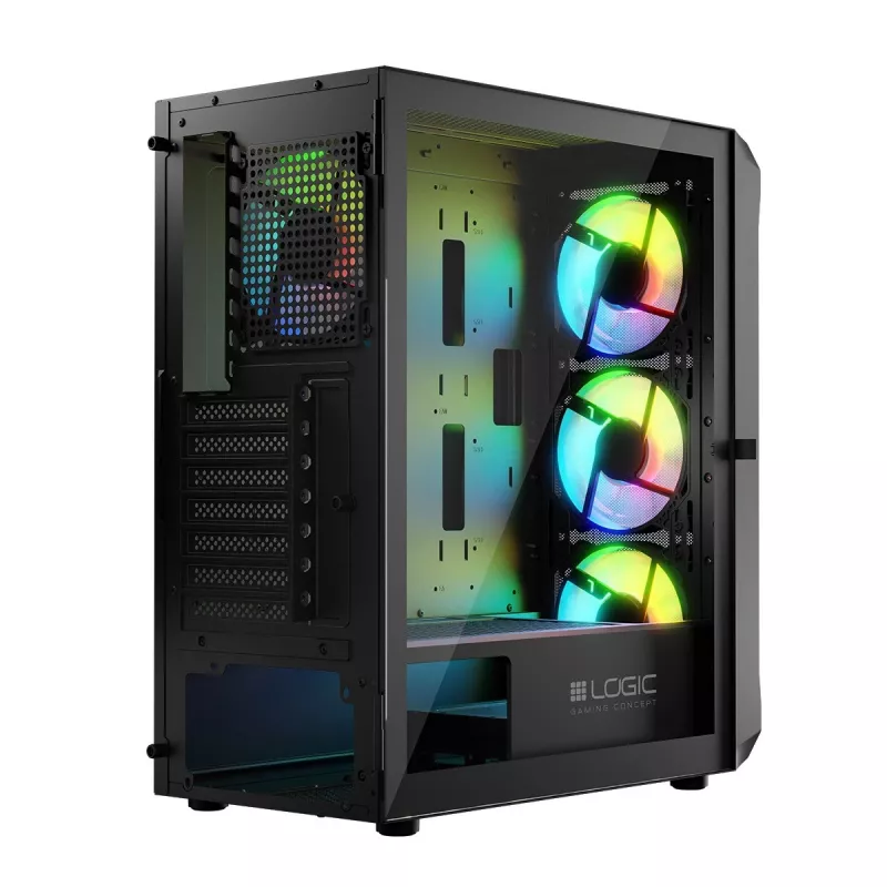 Datora korpuss Logic Concept Portos ARGB ATX melns