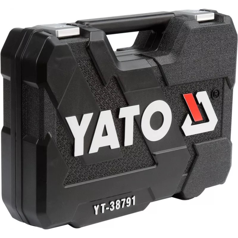 Uzgriežņu atslēgu komplekts YATO YT-38791 — 108 gab., 1/2 collas piedziņa, ietver atslēgu, melns futrālis