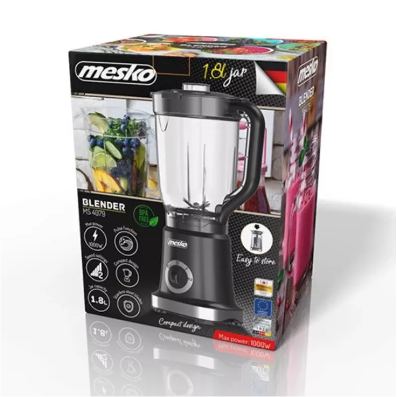Mesko MS 4079b blenderis 1,8 L Galda blenderis 1000 W Melns