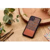 viedtālruņa maciņš man and wood iPhone 11 Pro — brūns rūtojums ar melnu apmali