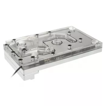 BitsPower Monobloks priekš ASRock X399M Taichi RGB, akrils/varš, niķelēts, 90×142×29,1 mm, ūdens bloks