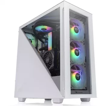 PC korpuss Thermaltake Divider 300 TG Snow ARGB Midi Tower balts