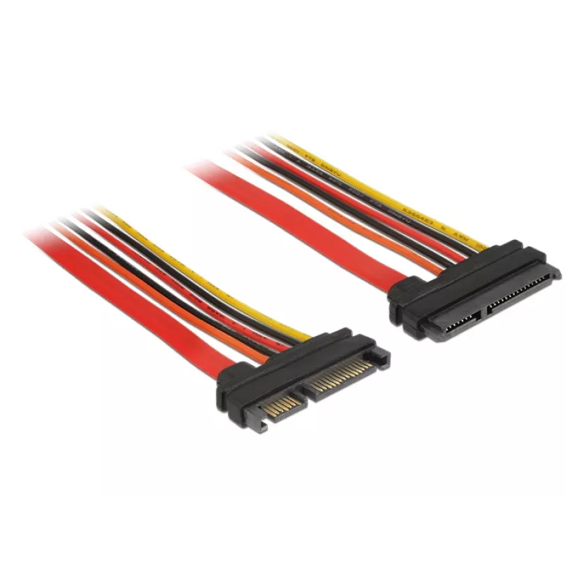 SATA kabelis DeLOCK 84917 0,1 m SATA 22 kontaktu oranžs sarkans dzeltens