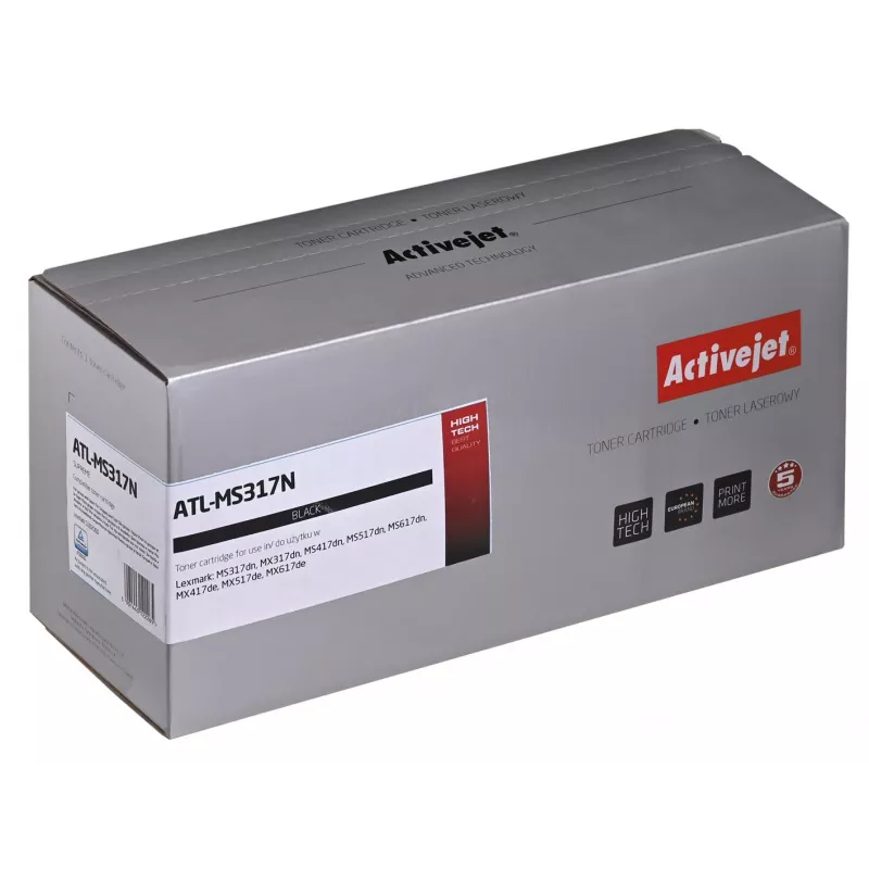 tonera kasete ActiveJet replacement for Lexmark 51B2000 Melns, 2500 lapas, viena paka