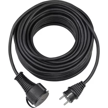 Brennenstuhl Verlängerungskabel Mit Schutzkontakt-Stecker und -Kupplung mit Verschlusskappe 5m schwarz (1161420)