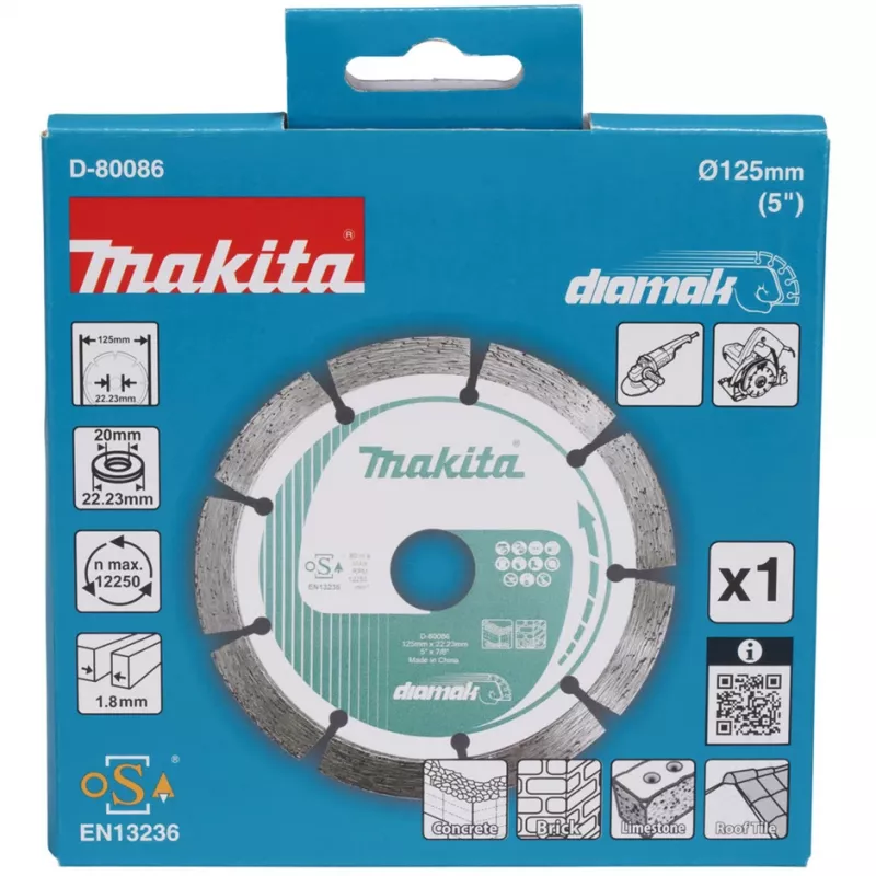 Dimanta griešanas asmens Makita D-80086 125 mm diametrs 22,23 mm urbums