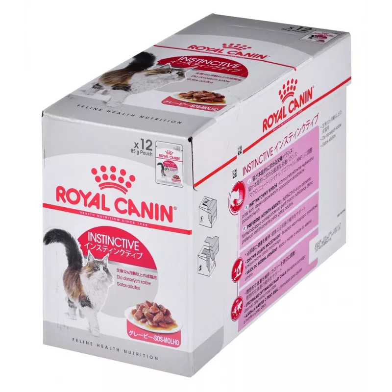 Mitrā kaķu barība Royal Canin Instinctive 12 x 85 g — mājputni, pieaugušiem kaķiem, urīnizvades sistēmas veselības atbalsts