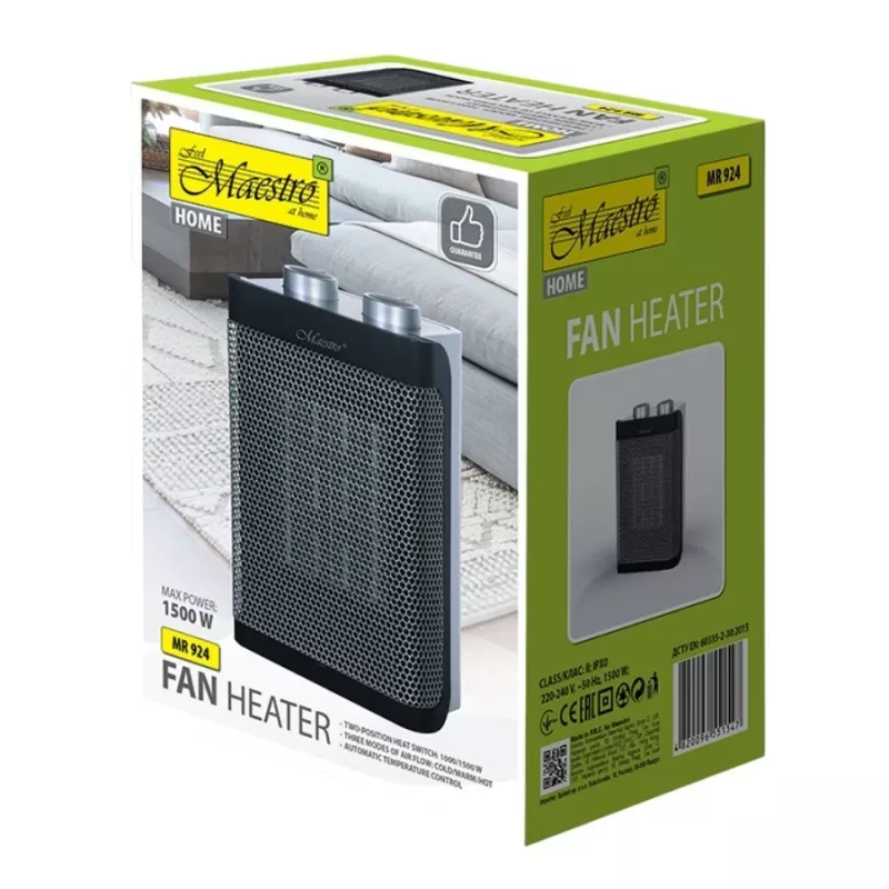 Keramiskais ventilatora sildītājs Maestro MR-924 1500W