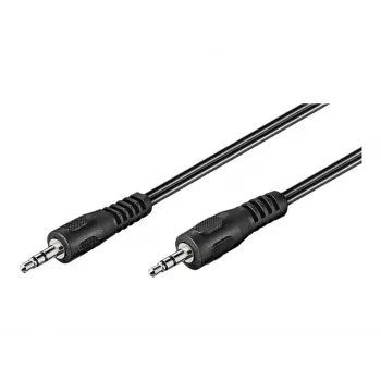 Wentronic Goobay 3,5 mm savienojuma kabelis, melns, 2,5 m - 3,5 mm ligzda (3 kontaktu, stereo) > 3,5 mm ligzda (3 kontaktu, stereo) (50449)