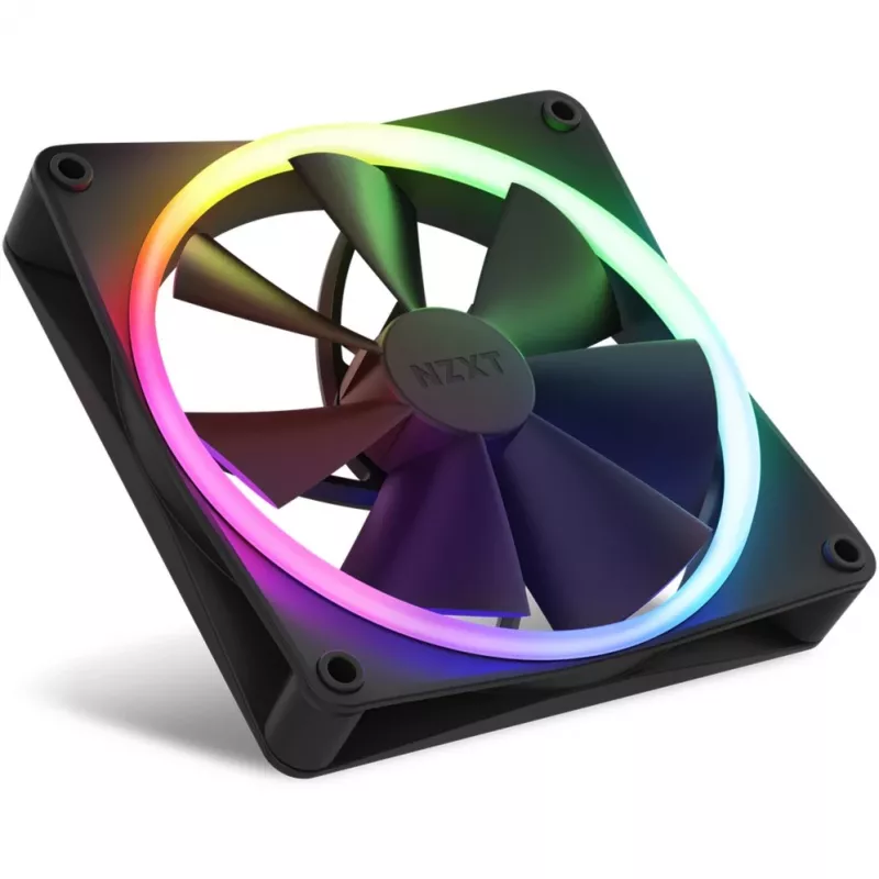 NZXT F140 RGB TWIN ventilators 14 cm melns 500-1800 RPM Fluid Dynamic Bearing