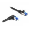 Tīkla kabelis DeLOCK RJ45 Cat.6A S/FTP 0,5 m Melns