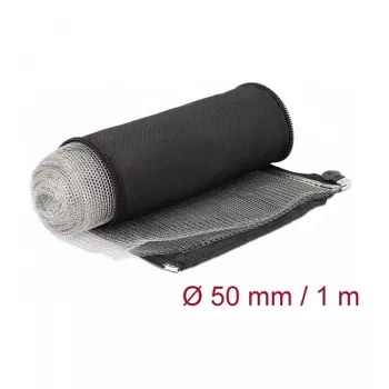 EMI ekranējošā pītā uzmava DeLOCK 20849 1 m x 50 mm melna