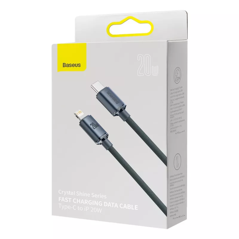 Baseus CAJY000301 mobilo tālruņu kabelis pelēks 2 m USB C Lightning