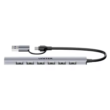 Unitek H1209AGY01 USB-A 5Gbps 7in1 USB centrmezgls