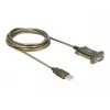 Seriālais kabelis DeLOCK 64073 USB Type-A DB-9 caurspīdīgs 2 m