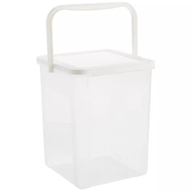Plastmasas mazgāšanas līdzekļu trauks Rotho Basic 9 L modelis 1770101100RP, balts, vāks, pakarināšanas caurums